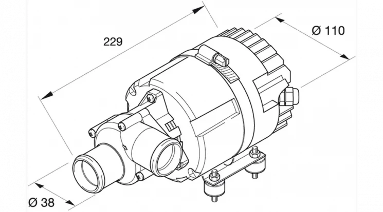 Насос жидкостный 24В Flowtronic 6000 SC, с крепежем, HYDRONIC L-II купить в Самаре
