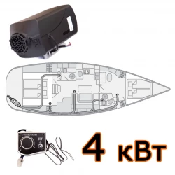 Судовой комплект Thermotrans Marine для катера четыре дефлектора