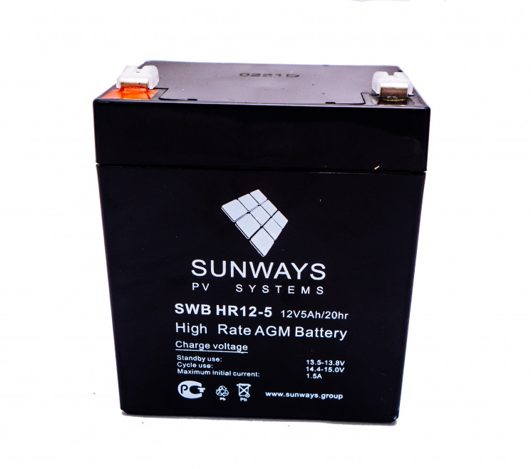Аккумуляторная батарея SUNWAYS HR 12-5 купить в Самаре
