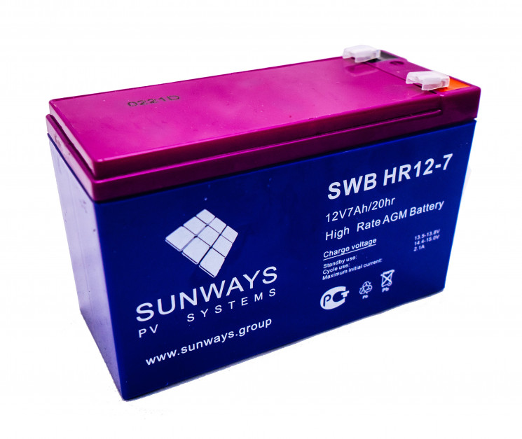 Аккумуляторная батарея SUNWAYS HR 12-7 купить в Самаре